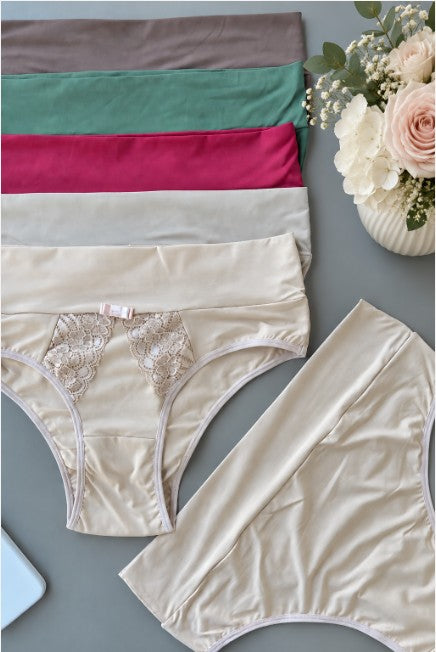 Plus Size Lace High-Waisted Panty – Minimal Front