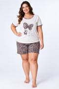 Leopard Print Pajama T-Shirt Set